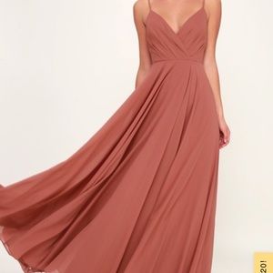 Lulus All About Love Rusty Rose Maxi Dress